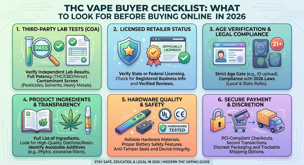 THC Vape Buyer Checklist: What to Look for Before Buying Online in 2026